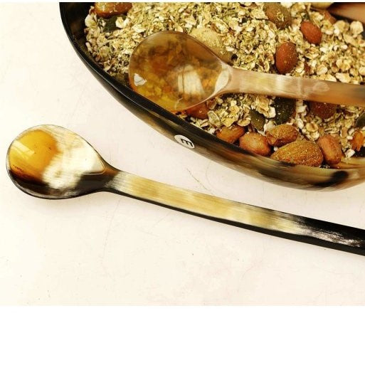 Hornlöffel lang für Joghurt und Marmelade