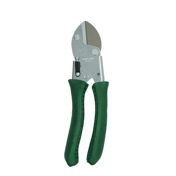 Gartenschere Chop Cjhop Bloom mit grünen Ledergriffen