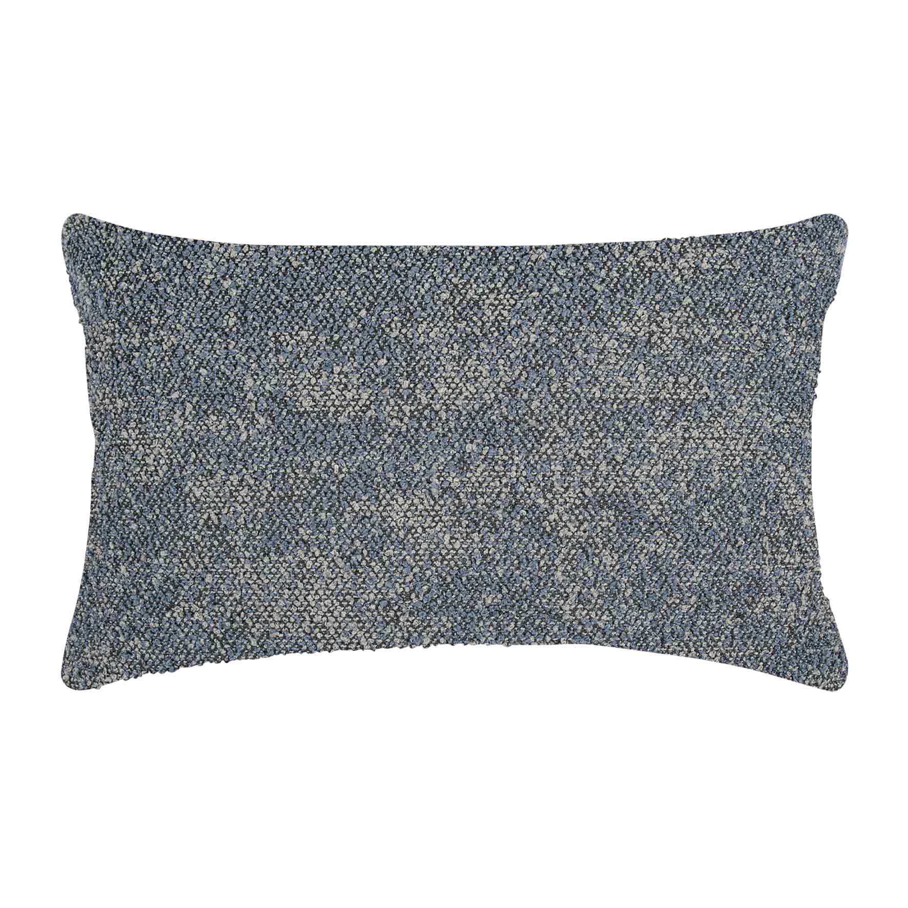 rechteckiges (40 x 60 cm) Bouclée-Kissen in blau-beige changierend