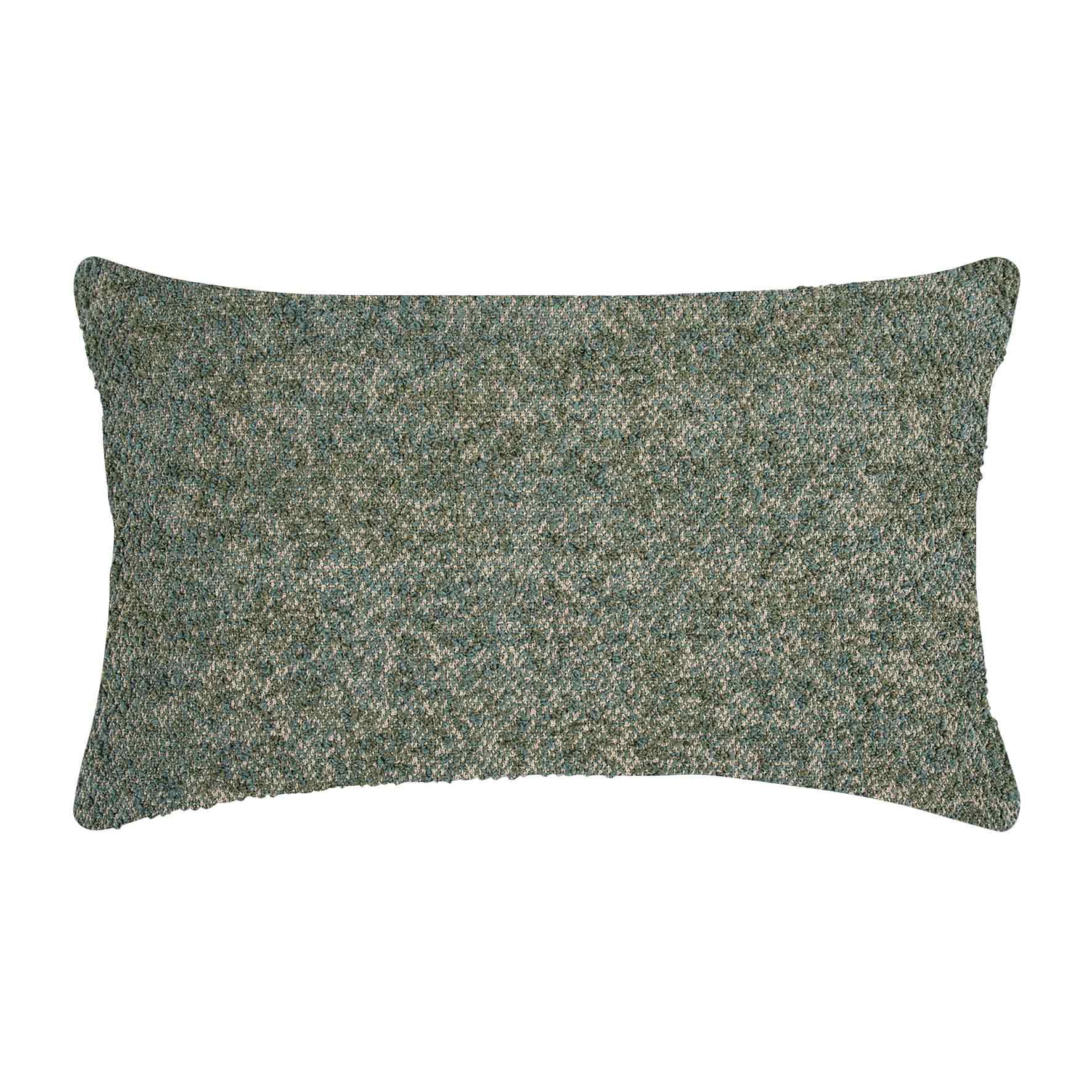 rechteckiges (40 x 60 cm) Bouclée-Kissen in grün-beige meliert