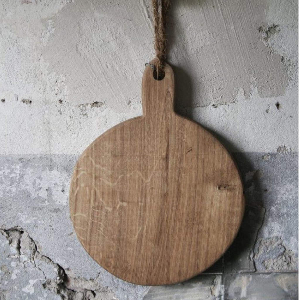 Pizzabrett mit Durchmesser 30 cm, 4 cm stark aus deutscher Eiche