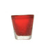Schnapsglas oder Espressobecher rot mundgeblasenes Glas aus Italien
