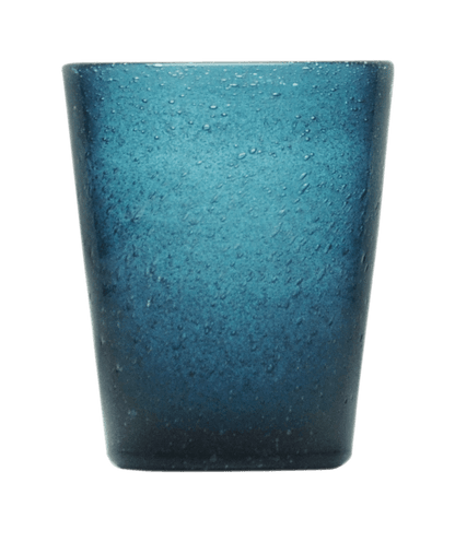 Wasserglass mit Bäschen, dunkelblau