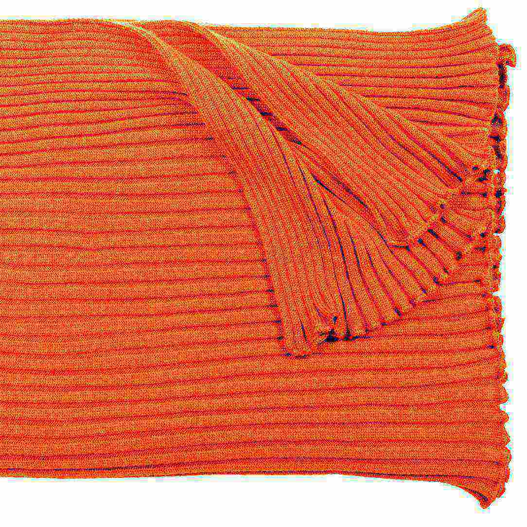 Merino Schal oder Stola kürbisfarben