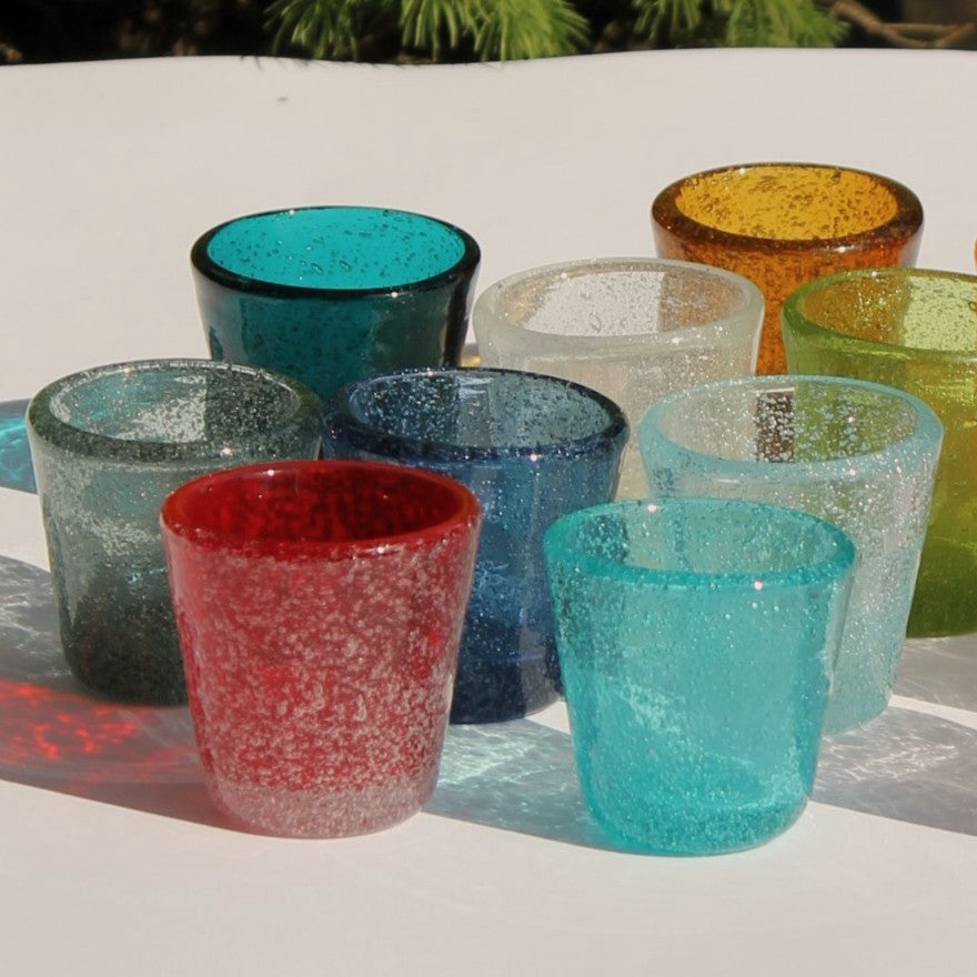 Bunte Schnapsgläser 25 ml – mundgeblasen | Memento