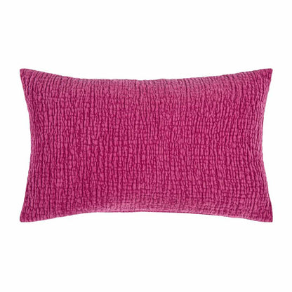 Kissen aus geprägten samt in hotpink 40 x 30 cm