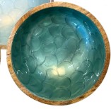 Salatschüsseln aus Mangoholz mit Pearl-Design