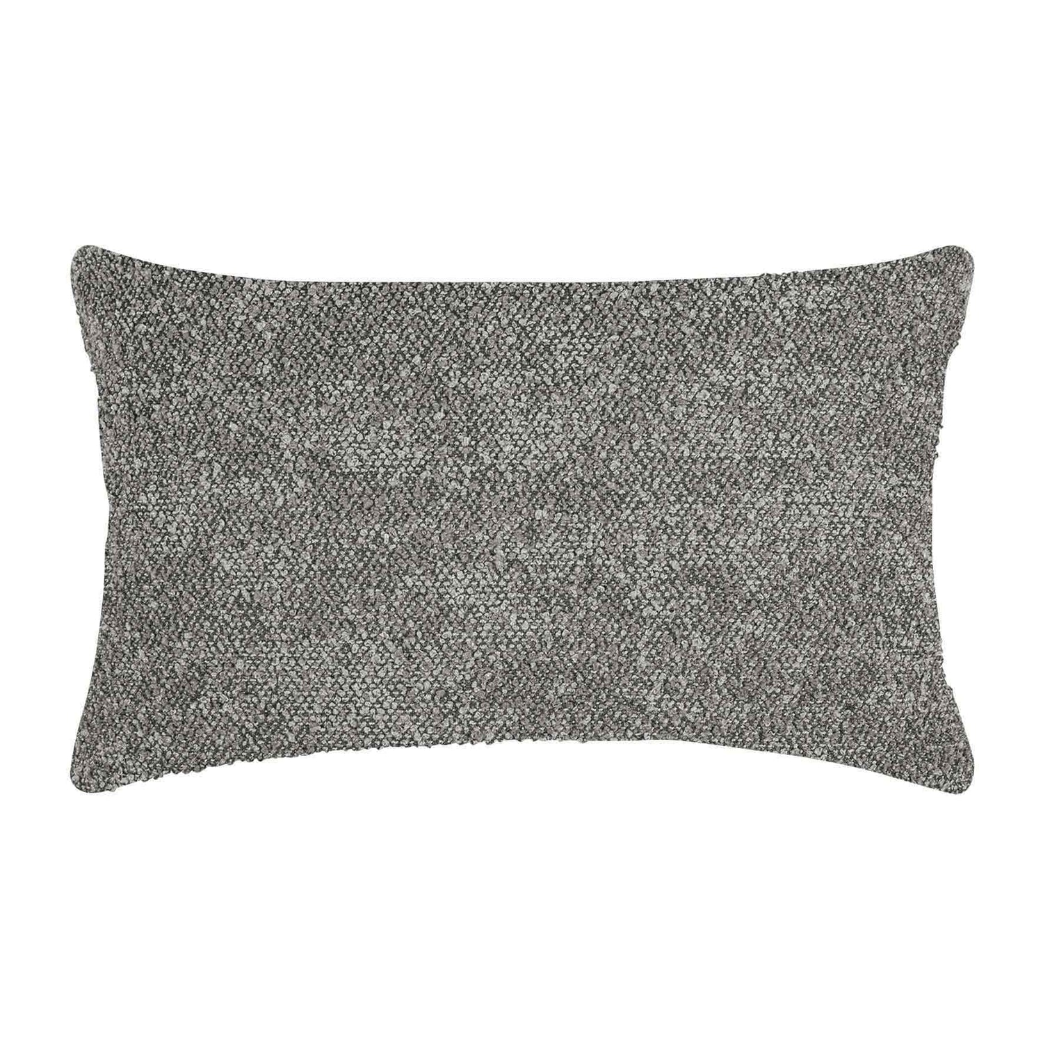 rechteckiges (40 x 60 cm) Bouclée-Kissen in grau-anthrazit