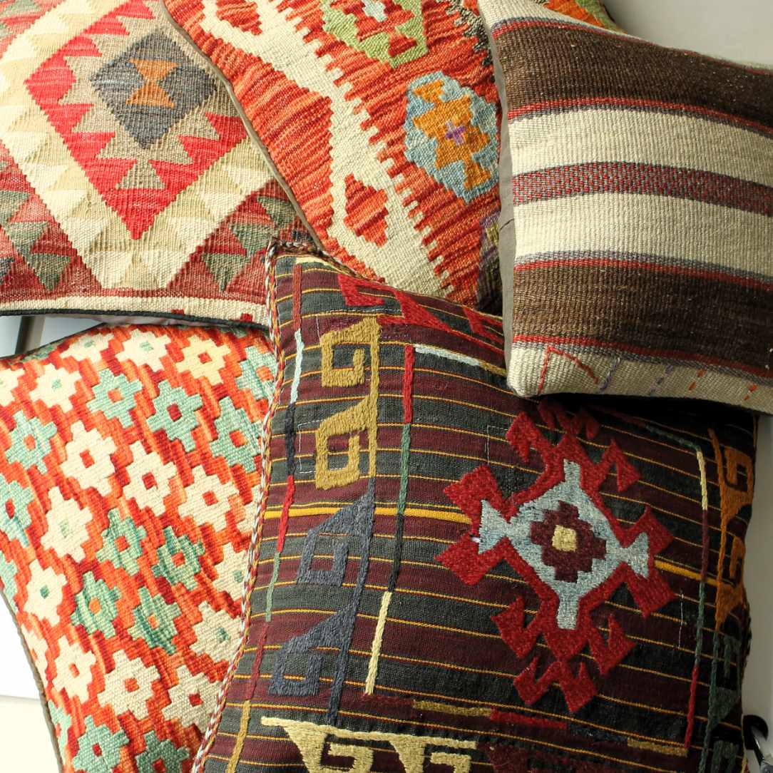 Orientalische Kelim-Kissen -handgewebt