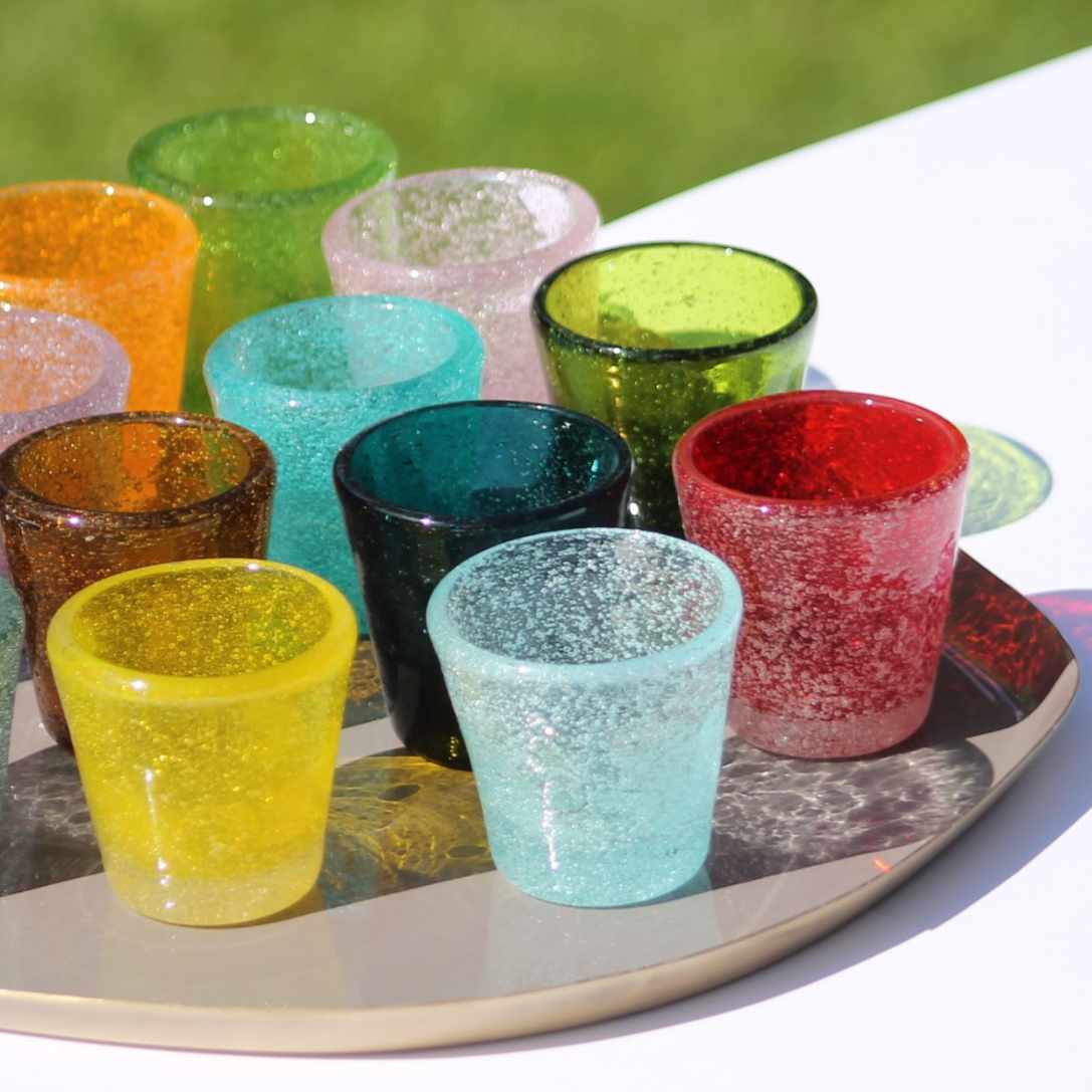 Bunte Schnapsgläser 25 ml – mundgeblasen