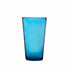 Mundgeblasenes Longdrink-Glas von Memento mit eingeschlossenen Luftbläschen in dark-blue