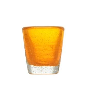 Schnapsglas mandarine - orange mundgeblasenes Glas aus Italien