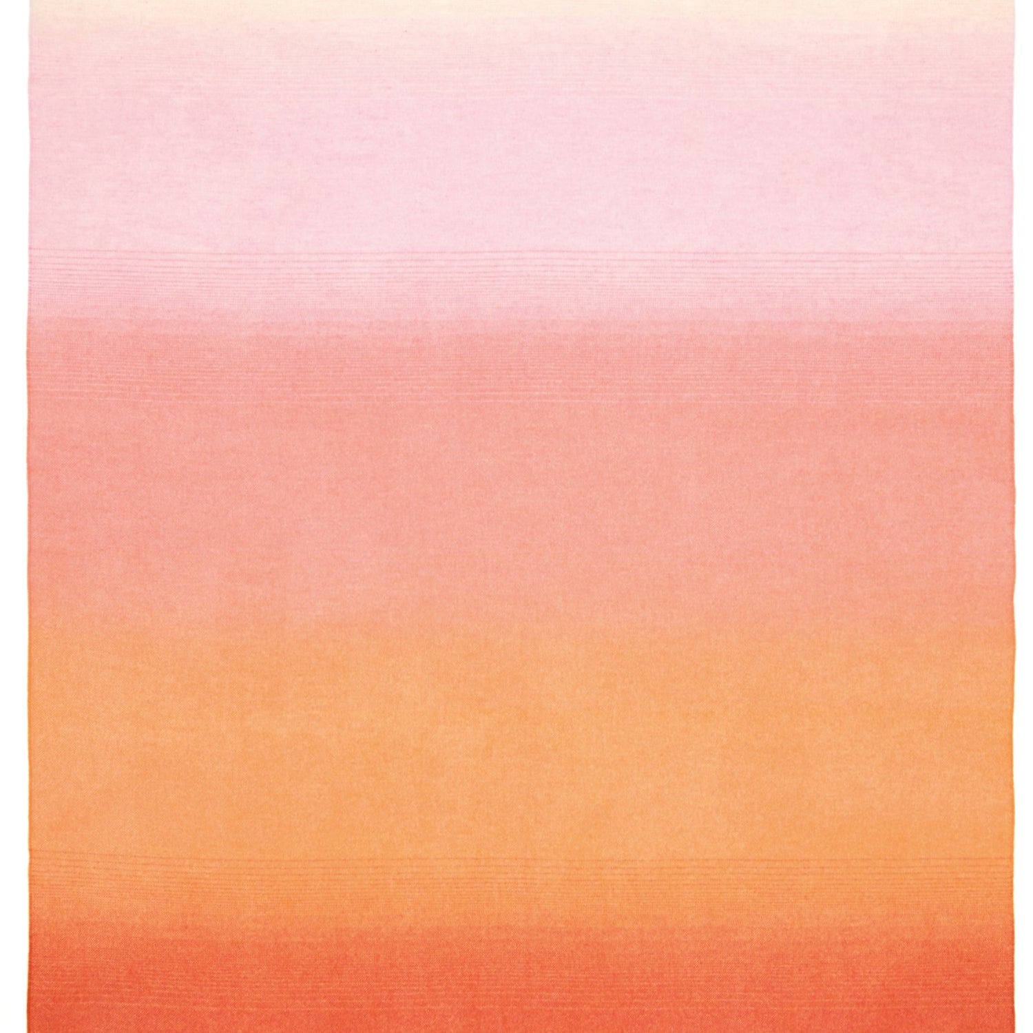 Wolldecke aus Merinowolle mit Farbverlauf von Orange bis rosa-weiss